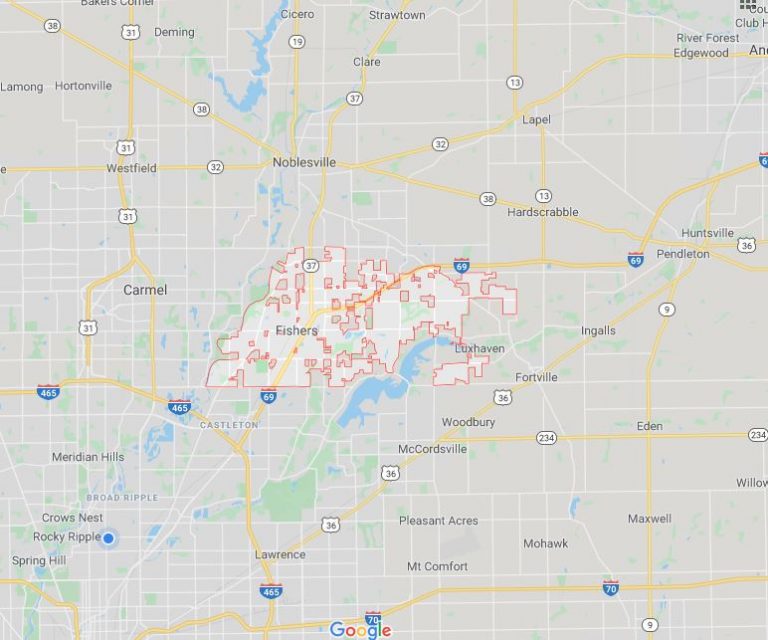 fishers map outline
