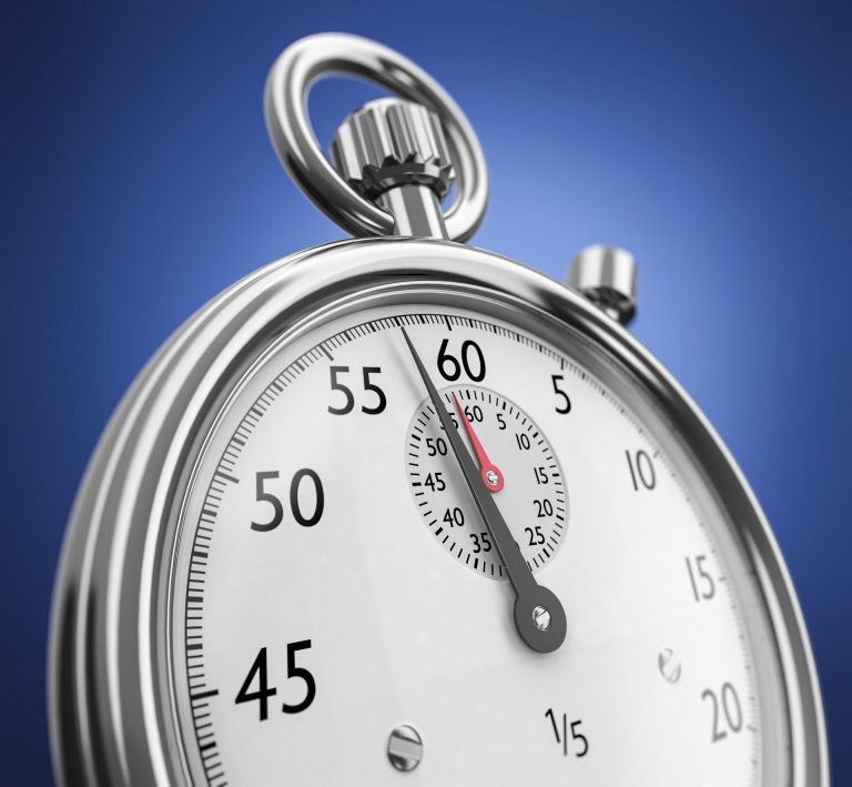 stop watch almost at 60