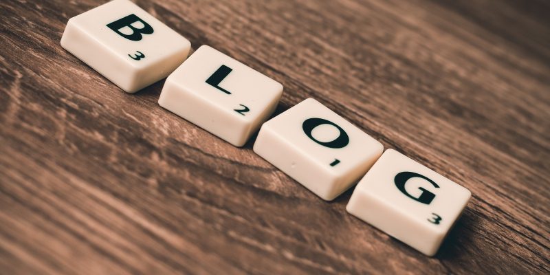 blog with scrabble letters