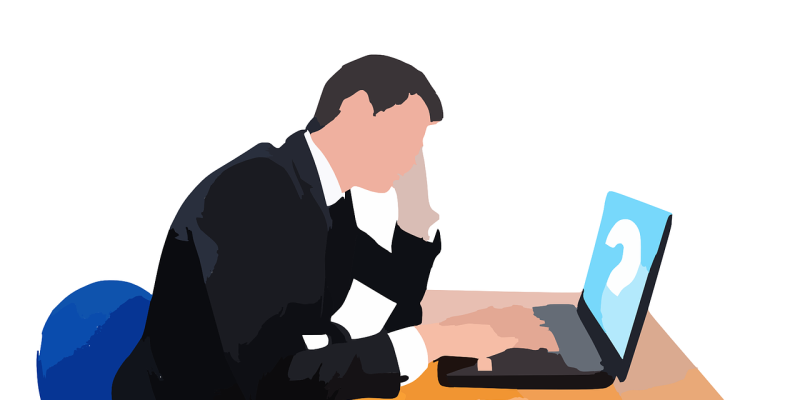 man at computer